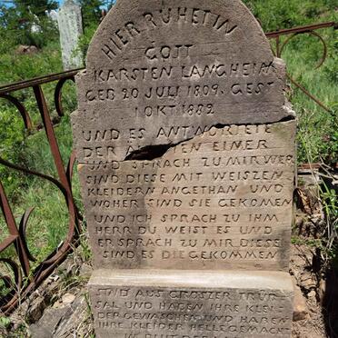 LANGHEIN Karsten 1809-1882