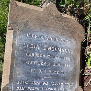 LINDEMANN Lydia 1891-1913