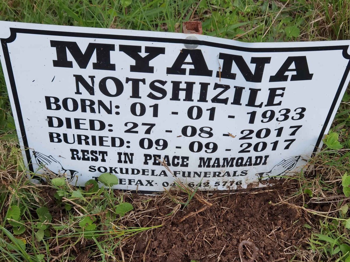 MYANA Notshizile 1933-2017