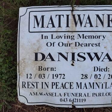 MATIWANE Daniswa 1972-2008