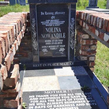 MVOLONTSHI Nolina Nowandile 1924-2016