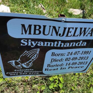 MBUNJELWA Siyamthanda 1991-2013