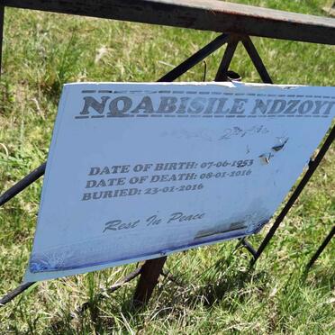 NDZOYI Nqabisile 1953-2016