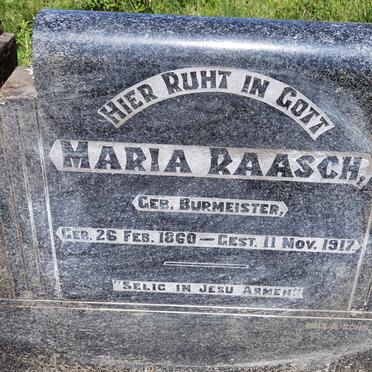 RAASCH Maria nee BURMEISTER 1860-1917