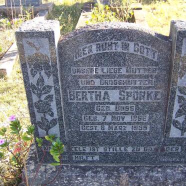 SPORKE Bertha nee BUSS 1866-1955