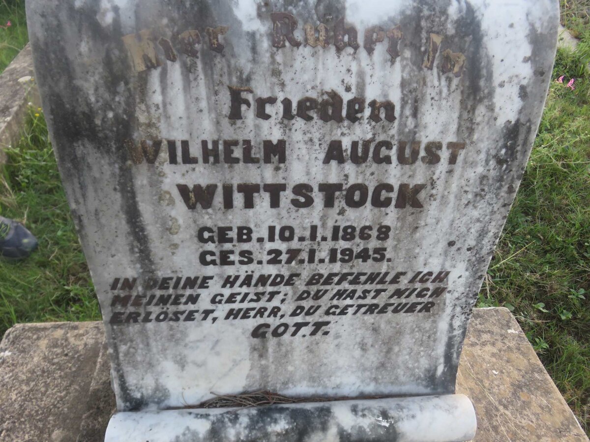 WITTSTOCK Wilhelm August 1868-1945