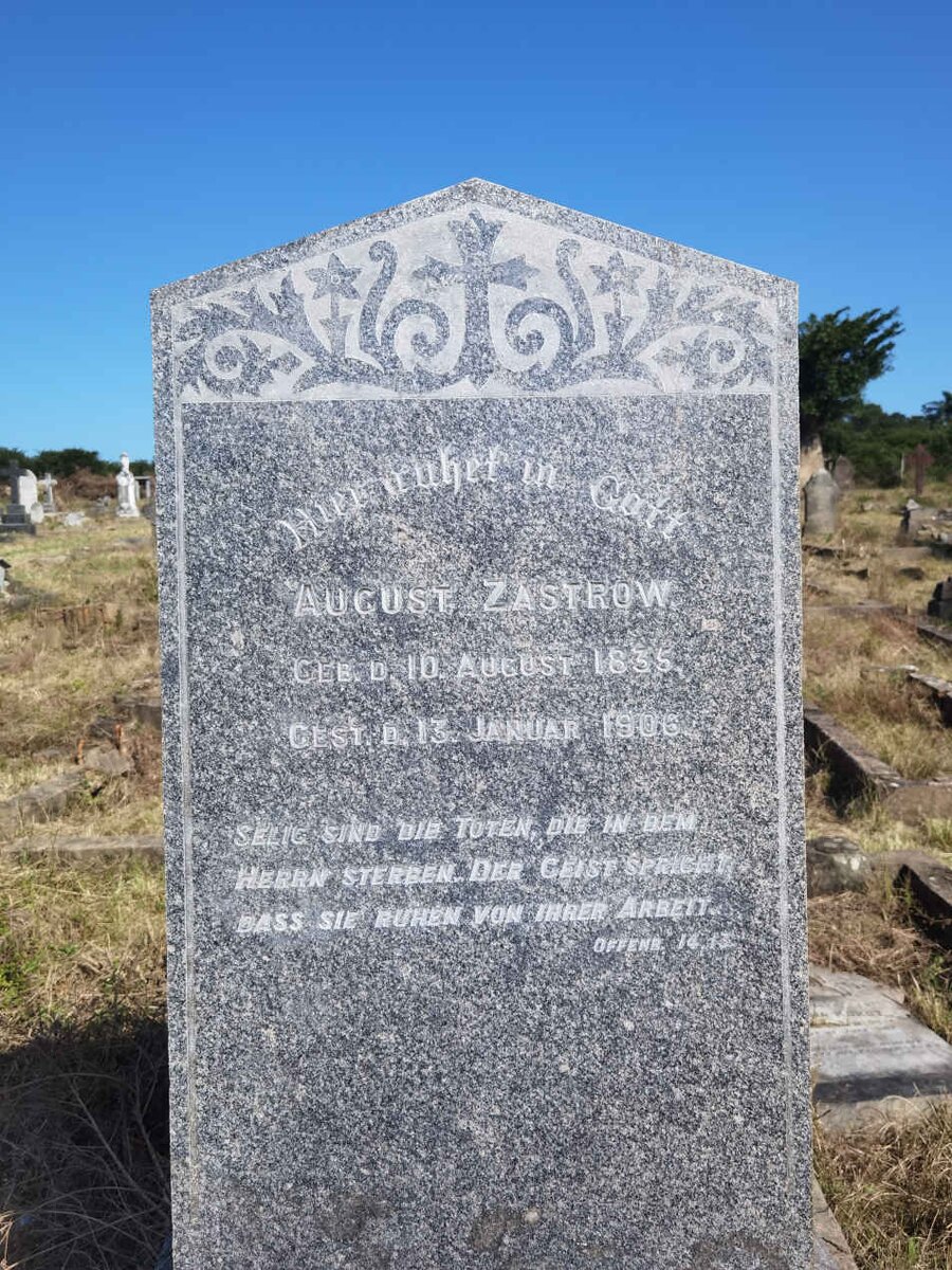 ZASTROW August 1835-1906