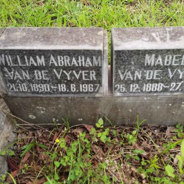 VYVER William Abraham, van der 1890-1967 &amp; Mabel 1888-1971