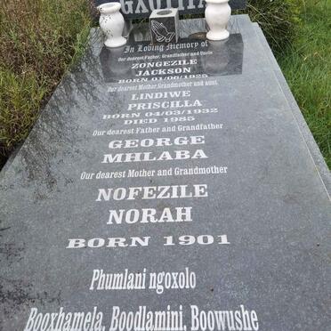 GXOYIYA Zongezile Jackson 1925- &amp; Lindiwe Priscilla 1932-1985 :: GXOYIYA George Mhlaba &amp; Nofezile Norah 1901-