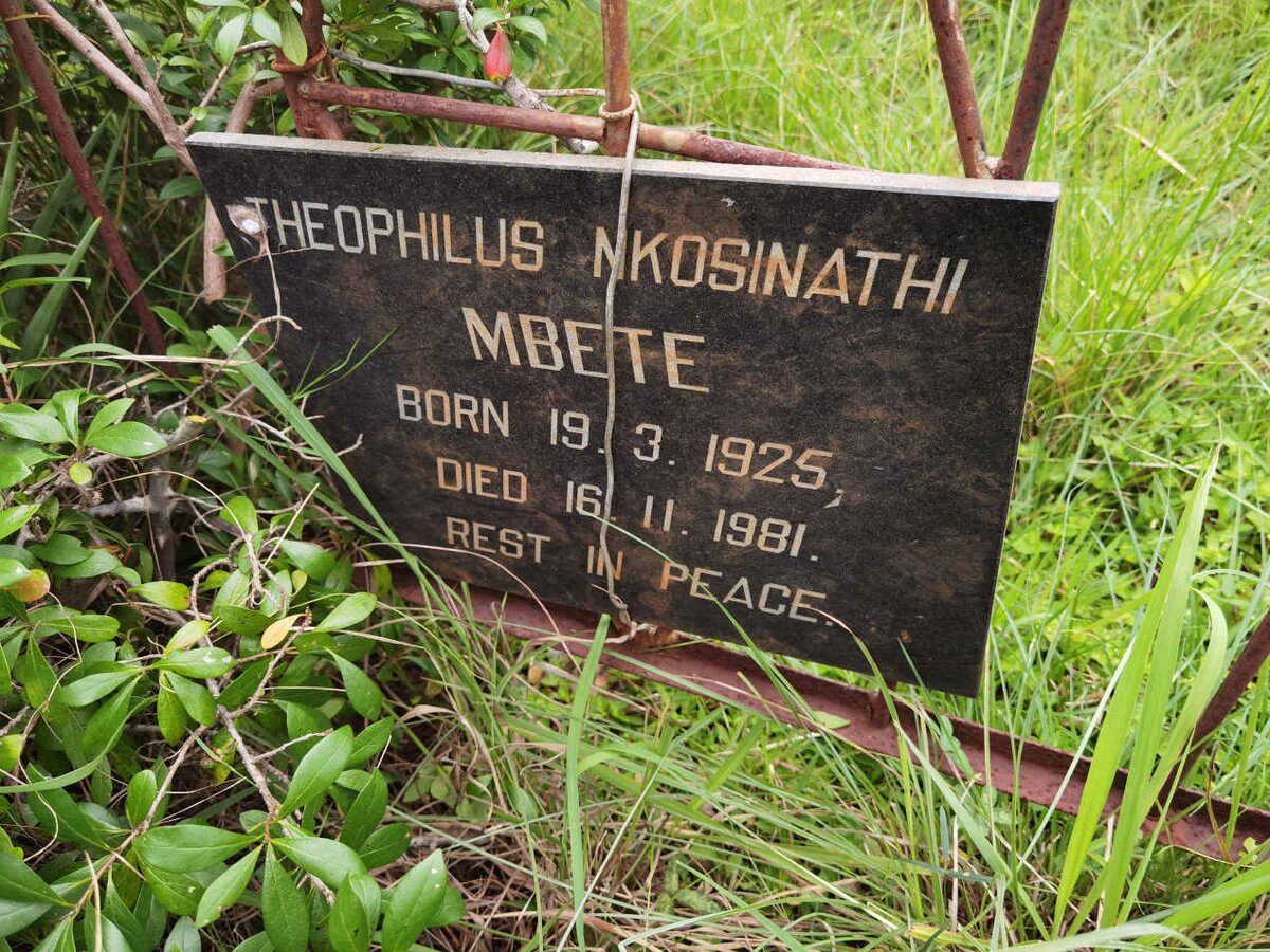 MBETE Theophilus Nkosinathi 1925-1981