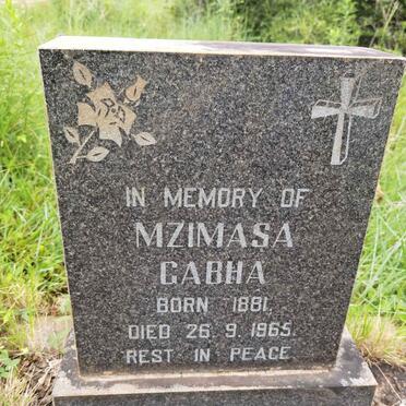 GABHA Mzimasa 1881-1965