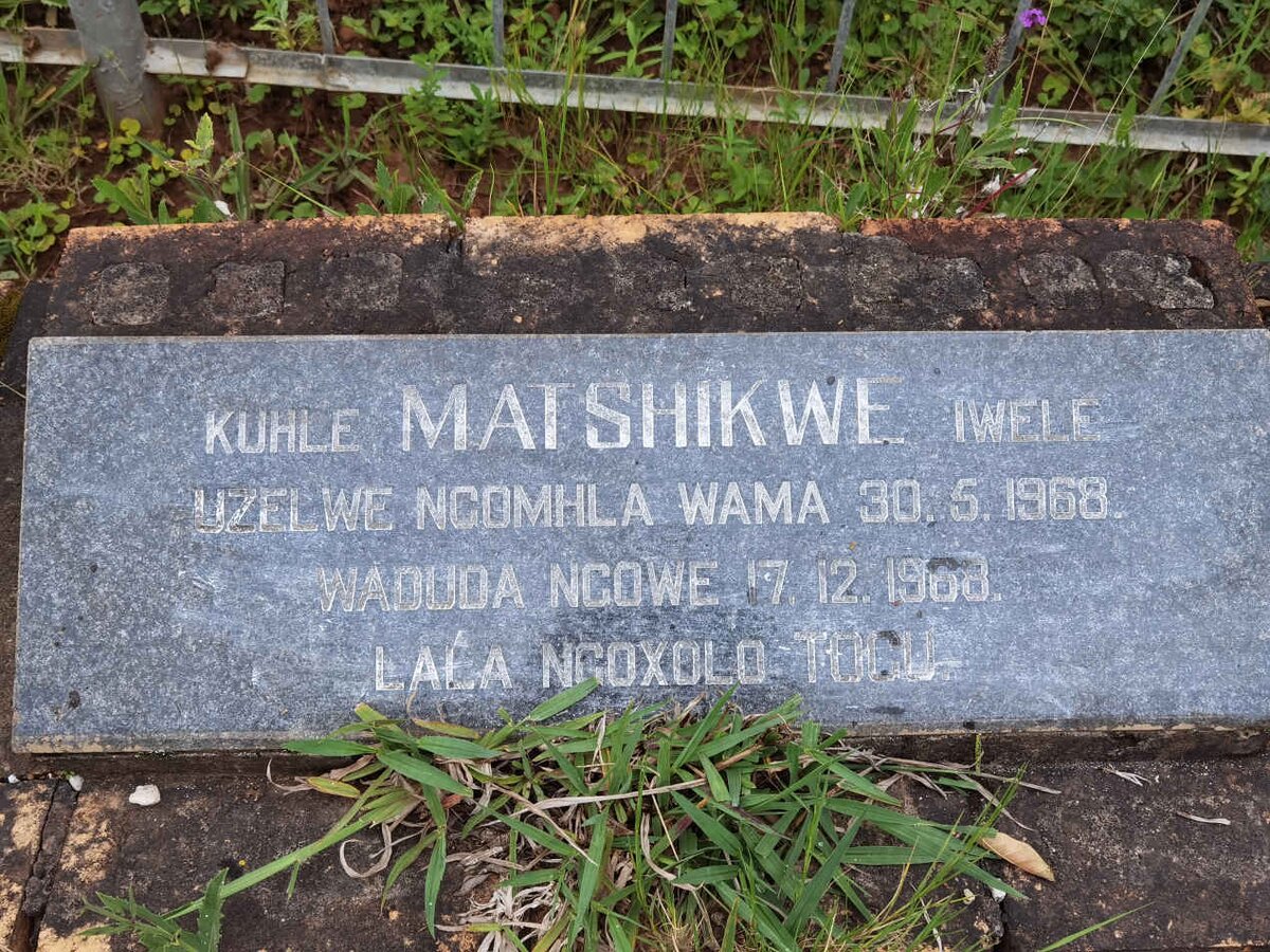 MATSHIKWE Kuhle 1968-1968