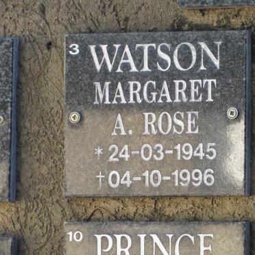 WATSON Margaret A. Rose 1945-1996