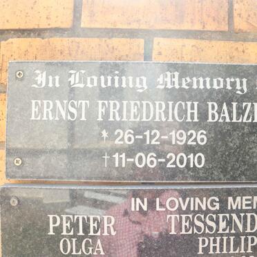 BALZER Ernst Friedrich 1926-2010