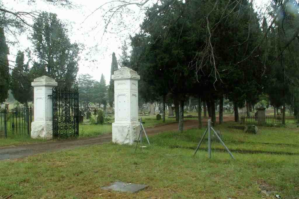 1. An entrance to the cemetery