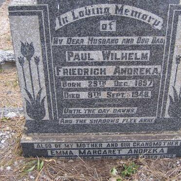 ANDREKA Paul Wilhelm Friederich 1857-1948