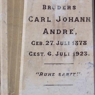 ANDRE Carl Johann 1878-1923