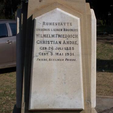 ANDRE Wilhelm Friedrich Christian 1885-1931