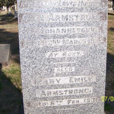 ARMSTRONG Alex  -1923 &amp; Mary Emily -1931