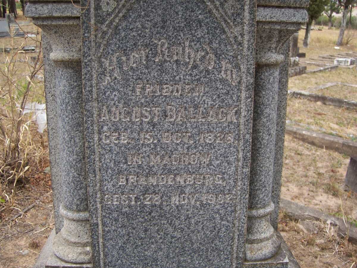 BALLACK August 1820 - 1902