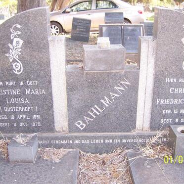 BAHLMANN Christian Friedrich Ludwig 1887-1967 &amp; Ernestine Maria Louisa DUSTERHOFT 189 -1979