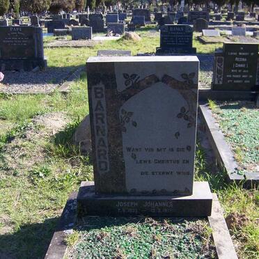 BARNARD Joseph Johannes 1933-1971