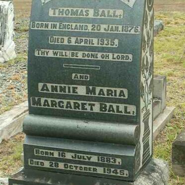 BALL Thomas 1876-1935 &amp; Annie Maria Margaret 1883-1945