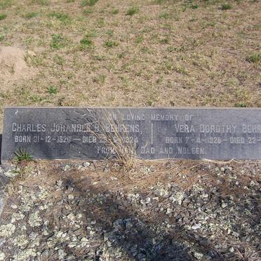 BEHRENS Charles Johannes 1920-1924 :: BEHRENS Vera Dorothy 1928-1928