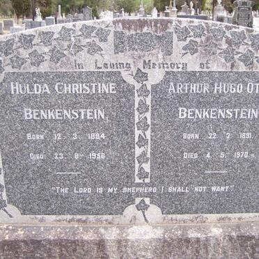 BENKENSTEIN Arthur Hugo Otto 1891-1970 &amp; Hulda Christine 1894-1956