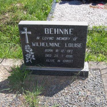 BEHNKE Wilhelmine Louise 1917-1996