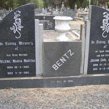 BENTZ Johann Carl August 1890-1972 &amp; Helene Maria Martha 1895-1983