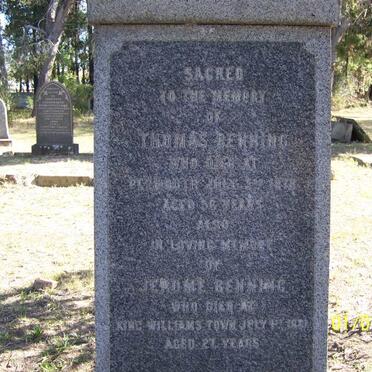 BENNING Thomas -1878 &amp; Jerome -1881