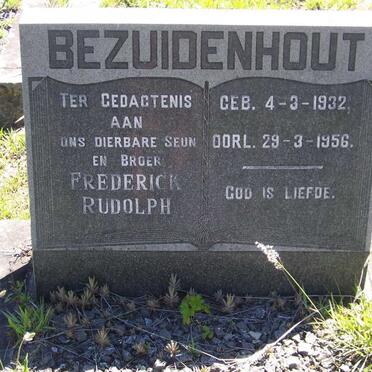 BEZUIDENHOUT Frederick Rudolph 1932-1956