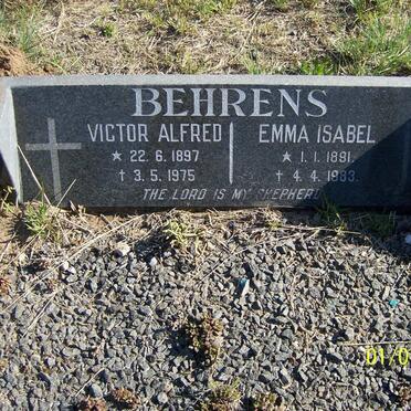 BEHRENS Victor Alfred 1897-1975 &amp; Emma Isabel 1891-1983