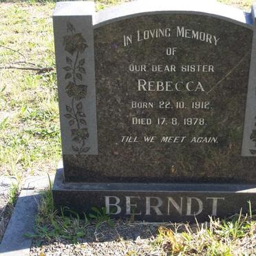 BERNDT Rebecca 1912-1978