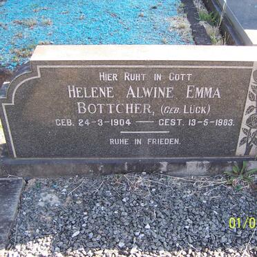 BOTTCHER Helene Alwine Emma nee LUCK 1904-1983