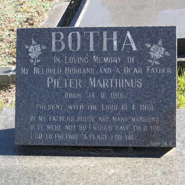 BOTHA Pieter Marthinus 1915-1981