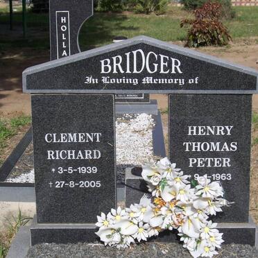 BRIDGER Clement Richard 1939-2005 &amp; BRIDGER Henry Thomas Peter 1963-