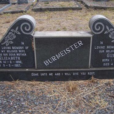 BURMEISTER Gustav 1896-1981 &amp; Elizabeth 1896-1967