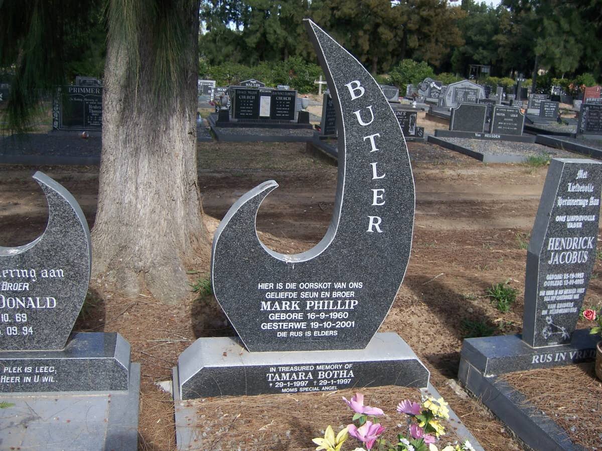 BUTLER Mark Phillip 1960-2001 :: BOTHA Tamara 1997-1997