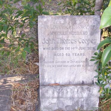 COOPEY John Thomas ?-1929