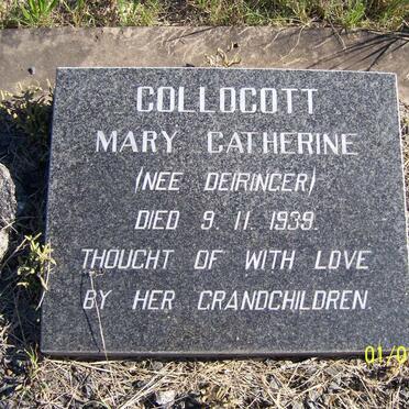 COLLOCOTT Mary Catherine nee DIERINGER -1939