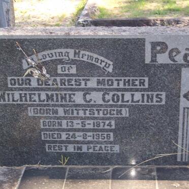 COLLINS Wilhelmine C. nee WITTSTOCK 1874-1956