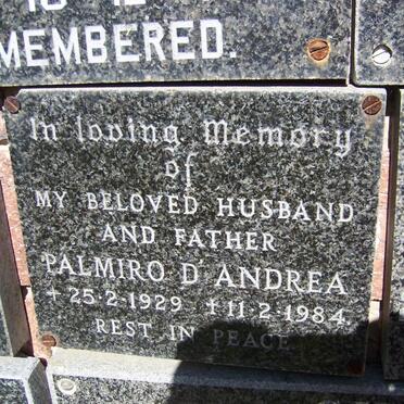 D'ANDREA Palmiro 1929-1984