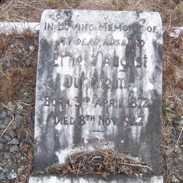 DURRHEIM Ernest August 1872-1927