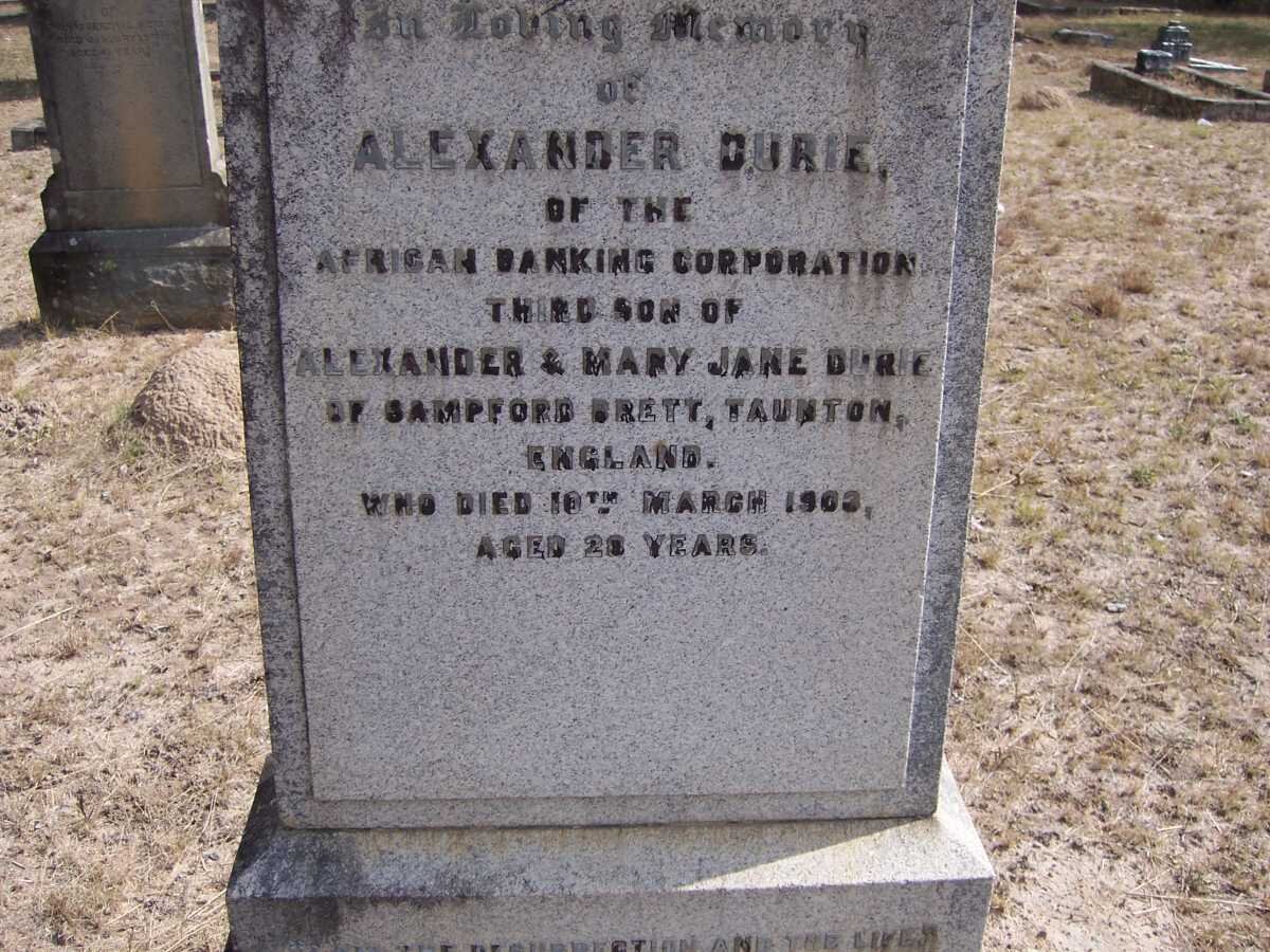 DURIE Alexander -1903
