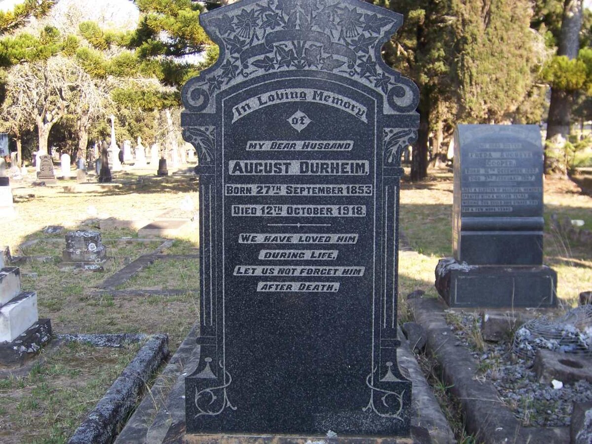 DURHEIM August 1853-1918