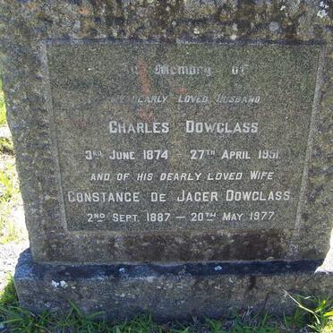 DOWGLASS Charles 1874-1951 &amp; Constance de Jager 1887-1977