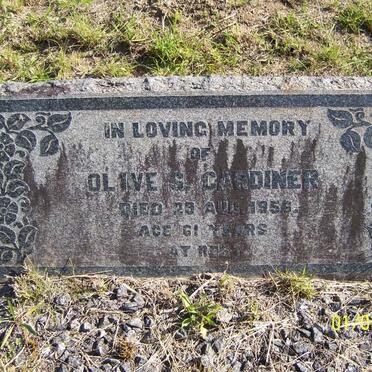 GARDINER Olive S. -1956