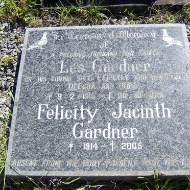 GARDNER Les 1915-1991 &amp; Felicity Jacinth 1914-2005